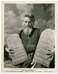 1m281 CHARLTON HESTON 8x10.25 still '56 as Moses holding tablets from The Ten Commandments!