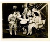1m321 DANCING LADY candid 8x10 still '33 Joan Crawford gives chorus girls tips on knitting!