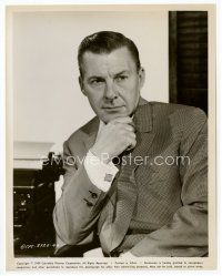 1m329 DAVID WAYNE 8x10.25 still '59 seated portrait in suit & tie with his hand on his chin!