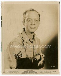 1m369 DON KNOTTS 8x10 still '60 waist-high in uniform & glasses from Wake Me When It's Over!