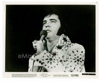 1m399 ELVIS PRESLEY 8x10 still '72 looking drugged out while performing in Elvis on Tour!