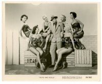 1m473 GUYS & DOLLS 8x10 still '55 great image of Marlon Brando surrounded by sexy dancers!