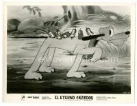 1m497 HUNTING INSTINCT Spanish/U.S. 7.5x9.5 still '61 Disney, great image of Pluto with birds on his back!