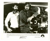 1m511 INDIANA JONES & THE TEMPLE OF DOOM 8x10 still '84 candid of George Lucas & Steven Spielberg!
