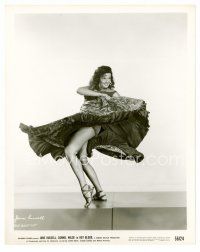 1m522 JANE RUSSELL 8x10 still '56 dancing from Hot Blood & showing all of her legs!