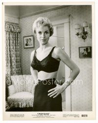 1m524 JANET LEIGH 8x10 still '60 standing unembarassed in black bra from Psycho!
