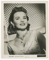 1m533 JEAN PETERS 8.25x10 still '55 the beautiful actress smiling & wearing cool jewelry!