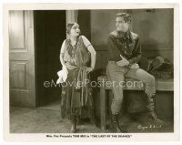 1m569 LAST OF THE DUANES 8x10 still '24 Zane Grey, Lucy Beaumont eyes Tom Mix sitting on table!