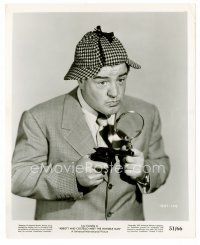 1m584 LOU COSTELLO 8x10 still '51 as Sherlock from Abbott & Costello Meet the Invisible Man!