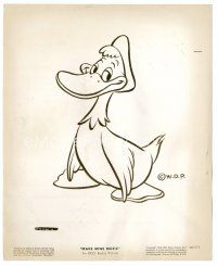 1m593 MAKE MINE MUSIC 8x10 still '46 Disney, large model sheet image of happy cartoon duck!