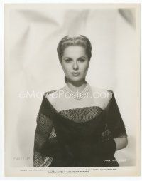 1m610 MARTHA HYER 8x10.25 still '56 waist-high portrait wearing cool black dress & pearls!