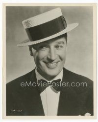 1m615 MAURICE CHEVALIER 8x10 still '30s youthful smiling portrait in his trademark straw hat!
