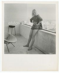 1m616 MAY BRITT 8x10 still '58 full-length wearing a sexy outfit standing on her balcony!