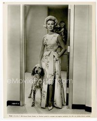 1m639 MITZI GAYNOR 8x10 still '63 wardrobe test shot with her dog from For Love or Money!