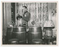 1m676 PAUL HENREID candid 8x10 still '46 pouring a drink in his livingroom at his Brentwood home!