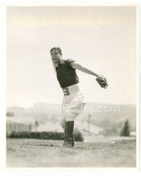 1m689 POLO JOE 8x10 still '36 image of wacky athlete Joe E. Brown playing baseball!
