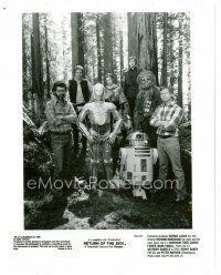 1m707 RETURN OF THE JEDI 8x10 still '83 great candid of cast w/George Lucas & Richard Marquand!