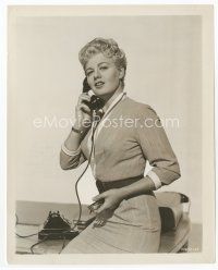 1m743 SHELLEY WINTERS 8x10 still '54 sitting on desk & talking on phone from Executive Suite!