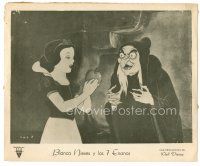 1m746 SNOW WHITE & THE SEVEN DWARFS Spanish/U.S. 8x10 still '37 best image of old witch giving apple!