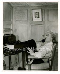 1m758 STRANGE LADY IN TOWN 8x10 still '55 great image of Greer Garson talking on the phone!