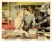 1m065 FORBIDDEN PLANET color Eng/US 8x10 still '56 Robby the Robot, Jack Kelly & sexy Anne Francis!