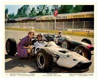 1m074 GRAND PRIX color Eng/US 8x10 still '67 Formula One race driver James Garner in car!