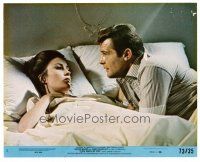 1m089 LIVE & LET DIE color 8x10 still '73 image of Roger Moore w/sexy Jane Seymour in bed!