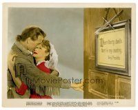 1m128 UNCONQUERED color 8x10 still '47 cool image of Gary Cooper holding Paulette Goddard!
