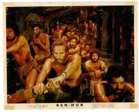 1m030 BEN-HUR color English FOH LC '60 cool image of Charlton Heston as galley slave!