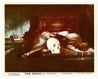 1m114 SKULL color English FOH LC '65 Peter Cushing dead in bed with creepy skull at his feet!
