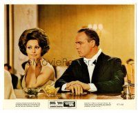 1m051 COUNTESS FROM HONG KONG 8x10 mini LC '67 Marlon Brando & sexy Sophia Loren in restaurant!