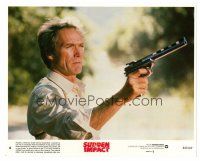 1m049 CLINT EASTWOOD 8x10 mini LC #8 '83 close up pointing his big gun from Sudden Impact!
