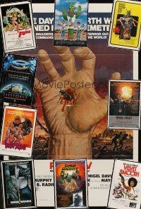 1p003 LOT OF 63 FOLDED ONE-SHEETS '59 - '93 most horror & sci-fi movies, most from the 80s & 90s!