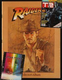 1p014 LOT OF 3 PROGRAMS AND MAGAZINES '79 - '91 Raiders of the Lost Ark, Terminator 2, Star Trek
