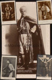 1p045 LOT OF 5 RUDOLPH VALENTINO AND SARAH BERNHARDT 1920S POSTCARDS '20s great images!