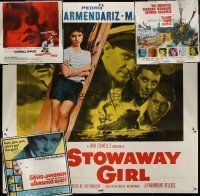 1p047 LOT OF 6 TRI-FOLDED SIX-SHEETS '57 - '66 Stowaway Girl, Something Wild & more!