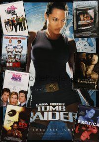 1p061 LOT OF 23 UNFOLDED ONE-SHEETS '91 - '04 Tomb Raider, Baseketball, Bridget Jones + more!