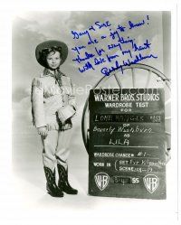 1p236 BEVERLY WASHBURN signed 8x10 REPRO still '80s great wardrobe test shot from The Lone Ranger!