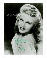 1p247 GINGER ROGERS signed 8x10 REPRO still '80s head & shoulders portrait of the pretty star!