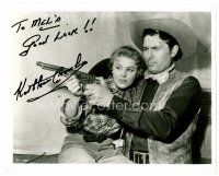 1p259 KATHLEEN CROWLEY signed 8x10 REPRO still '80s from Westward Ho the Wagons with Fess Parker!