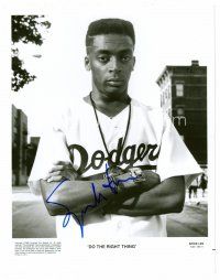 1p275 SPIKE LEE signed 8x10 REPRO still '00s great close up as Mookie from Do the Right Thing!
