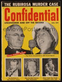 1p094 CONFIDENTIAL magazine July 1954 uncensored & off the record stories not in mainstream media!