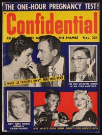 1p096 CONFIDENTIAL magazine November 1955 Mae West has a thing for black boxers!