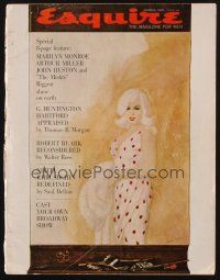 1p099 ESQUIRE magazine March 1961 art of Marilyn Monroe by Allan & 8-page story on The Misfits!!