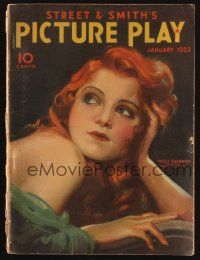 1p119 PICTURE PLAY magazine January 1932 artwork of pretty Peggy Shannon by Modest Stein!