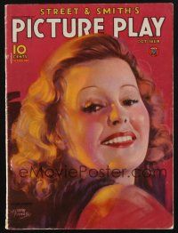 1p120 PICTURE PLAY magazine October 1934 art of pretty Lillian Harvey by Albert Fisher!