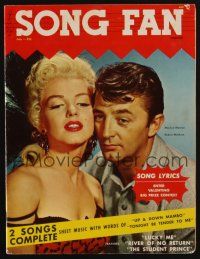 1p128 SONG FAN magazine July 1954 Marilyn Monroe & Robert Mitchum in River of No Return!