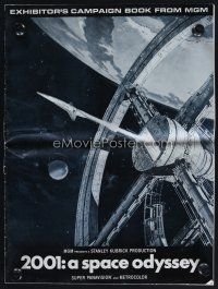 1p131 2001: A SPACE ODYSSEY pressbook '68 Stanley Kubrick, art of space wheel by Bob McCall!
