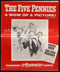 1p166 FIVE PENNIES pressbook '59 Danny Kaye, Louis Armstrong & Barbara Bel Geddes!
