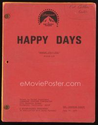 1p201 HAPPY DAYS TV revised shooting script script July 27, 1978, for the episode Smokin Ain't Cool!
